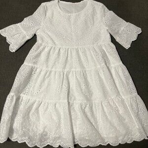 New White Eyelet Dress